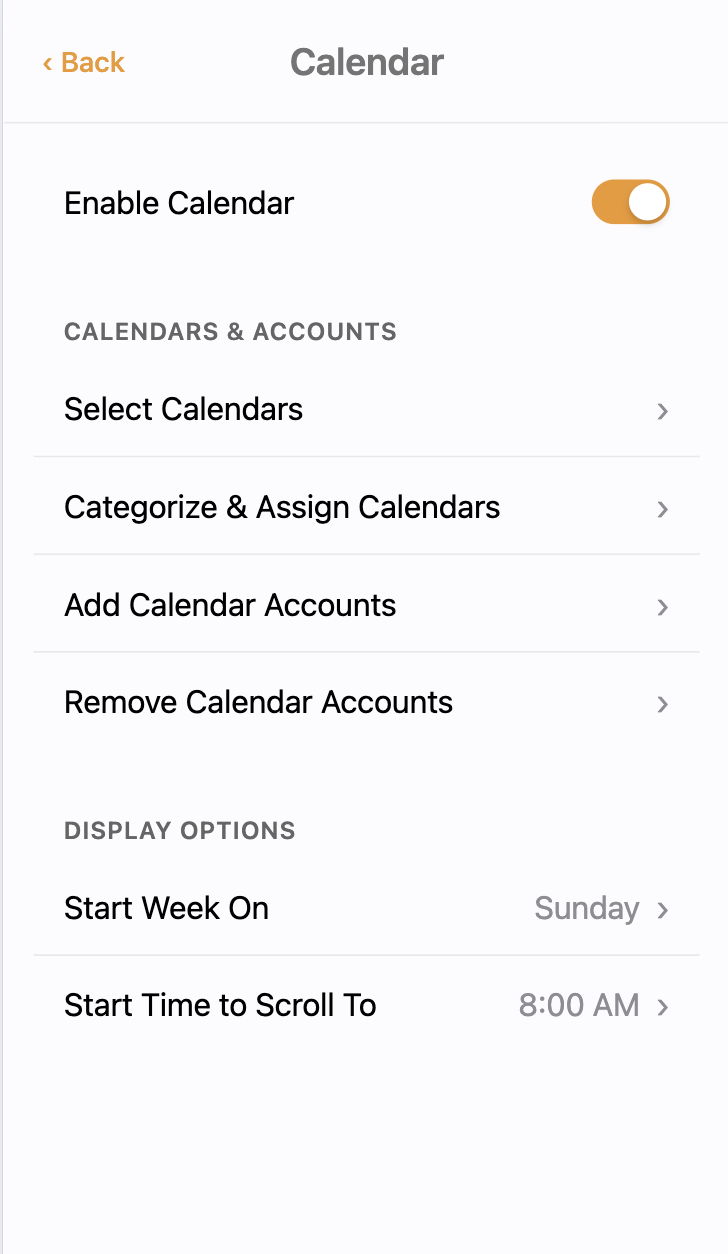 Dashie mobile site showing the calendar management screen on a phone